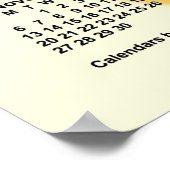 Poster Calendrier scolaire 2033-2034 de jours ensoleillés (Coin)