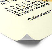 Poster Calendrier scolaire 2035-2036 des jours ensoleillé (Coin)