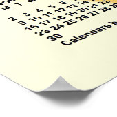 Poster Calendrier scolaire 2036-2037 des jours ensoleillé (Coin)