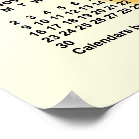 Poster Calendrier scolaire 2036-2037 des jours ensoleillé (Coin)