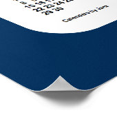 Poster Calendrier Scolaire Bleu de la Boîte de Police 202 (Coin)