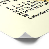 Poster Calendrier scolaire des jours ensoleillés 2025-202 (Coin)