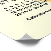 Poster Calendrier scolaire pour les jours ensoleillés 202 (Coin)