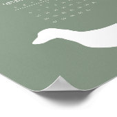 Poster Calendrier Silhouette 2024 Sage Dachshund (Coin)