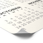 Poster Calendrier Simple Crème Moderne 2027 (Coin)