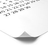 Poster Calendrier Simple Minimaliste 2026 (Coin)