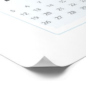 Poster Calendrier simple Pastel 2025 (Coin)