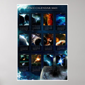 Poster Calendrier spatial 2005