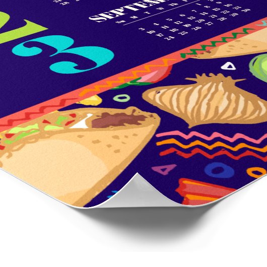 Poster Calendrier Taco Fiesta 2023 (Coin)