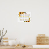 Poster Calendrier Tournesols, Calendrier 2023, Annuel (Cuisine)