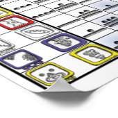 Poster Calendrier Tzolkin Tonalpohualli (sans clé) (Coin)