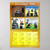 Poster Calendrier Warren Rabbit 2006 par Anjo Lafin (Devant)