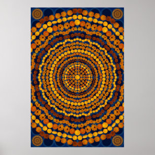 POSTER CALENDULA MANDALA 3