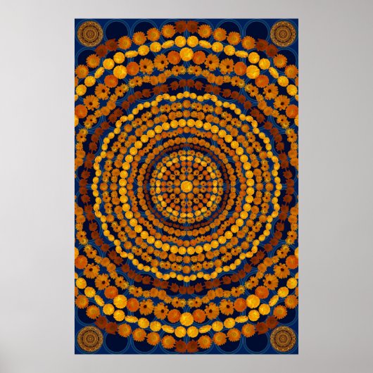 POSTER CALENDULA MANDALA 3 (Devant)