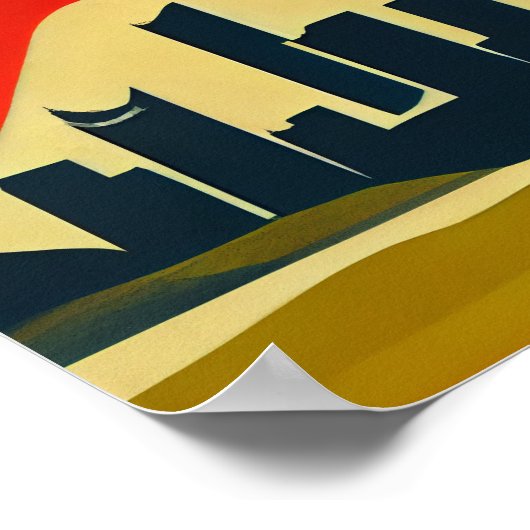 Poster Calgary (Alberta) Minimaliste (Coin)