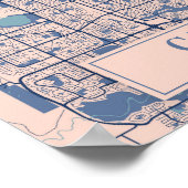 Poster Calgary Canada Breezy City Map Travel (Coin)