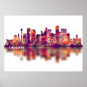 Poster Calgary Canada Skyline