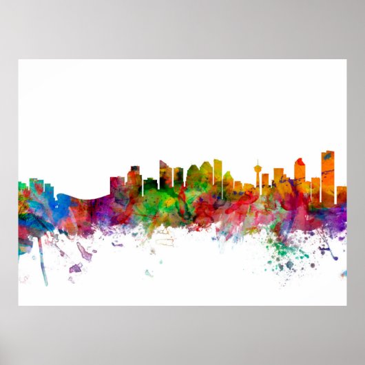 Poster Calgary Canada Skyline (Devant)