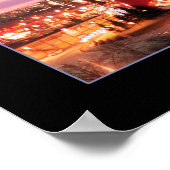 Poster Calgary panoramique avec Fireworks. (Coin)