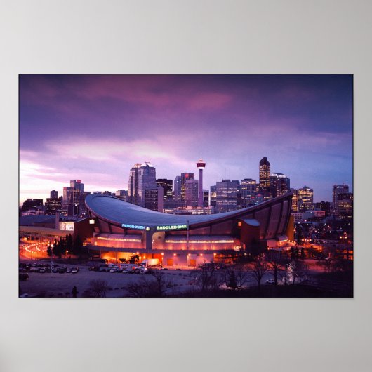 Poster Calgary pendant le coucher du soleil (Devant)