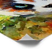 Poster Calico cat dans le jardin (Coin)