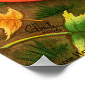 Poster Calico Cat Fairy Cats Feuilles Automne Art d'autom (Coin)