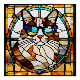 Poster Calico Cat Vitrage