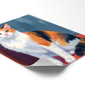 Poster Calico Cat | Watercolor Pretty Kitten Cat Pet (Coin)