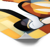 Poster Calico Cubisme Une Feline (Coin)
