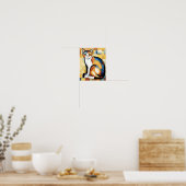 Poster Calico Cubisme Une Feline (Cuisine)