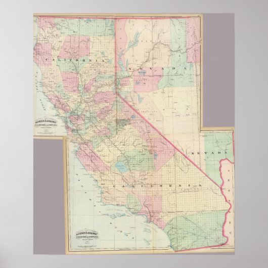 Poster Calif composite, Nevada (Devant)