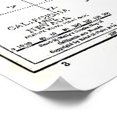 Poster: California and Nevada map, 1921 Poster (Hoek)