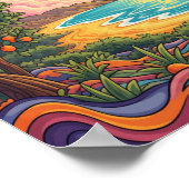 Poster California Beach Scene (Coin)