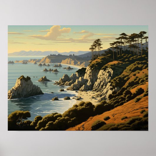 Poster California Central Coast (Devant)