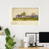 Poster California Farm, Près De Stockton (Bureau à domicile)