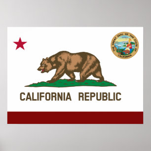 Poster California flag
