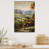 Poster California Orange Groves - Old Hollywood - Travel (Cuisine)