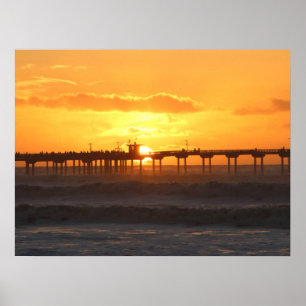 Poster California Pair au coucher du soleil