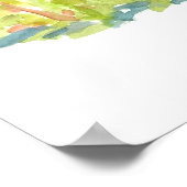 Poster California Quail Bird Poppies State Shape (Coin)