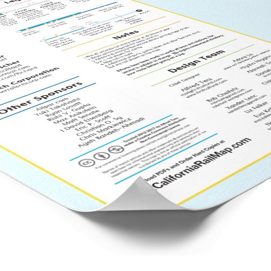 Poster California Rail Map v2.00 - 25/03/2017 (Coin)