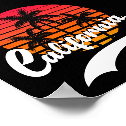 Poster California Retro Sunset (Coin)