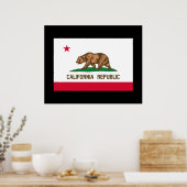 Poster California State Flag Design (Cuisine)