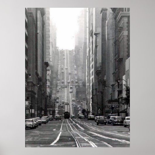 Poster California Street San Francisco Circa 1964 (Devant)