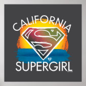 Poster California Supergirl Sunset Graphic (Devant)