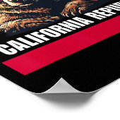 Poster California The Golden State Bear Flag (Coin)