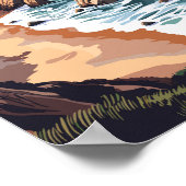 Poster California Travel Art Vintage (Coin)