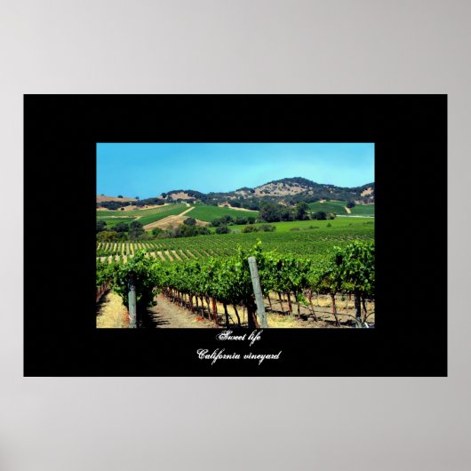 poster "California vineyard" (Voorkant)