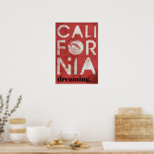 Poster Californie (Cuisine)