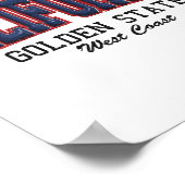 Poster Californie 3D (Coin)