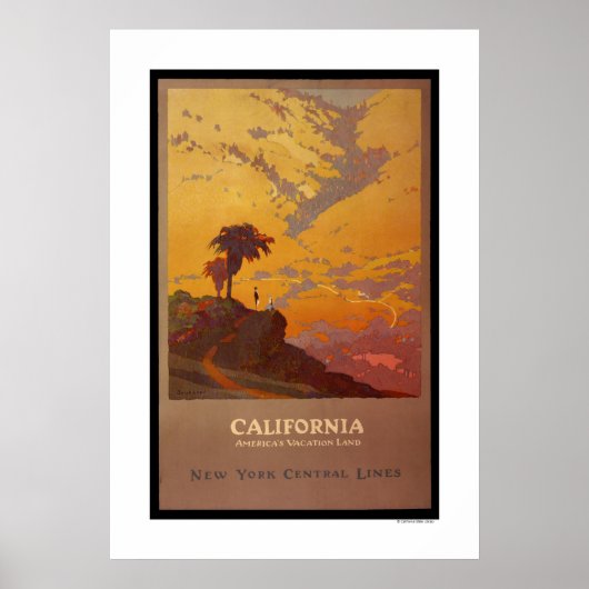 Poster Californie. Amérique : la terre de vacances (Devant)